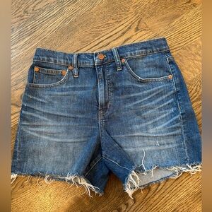 Madewell denim high waisted shorts good condition size 27